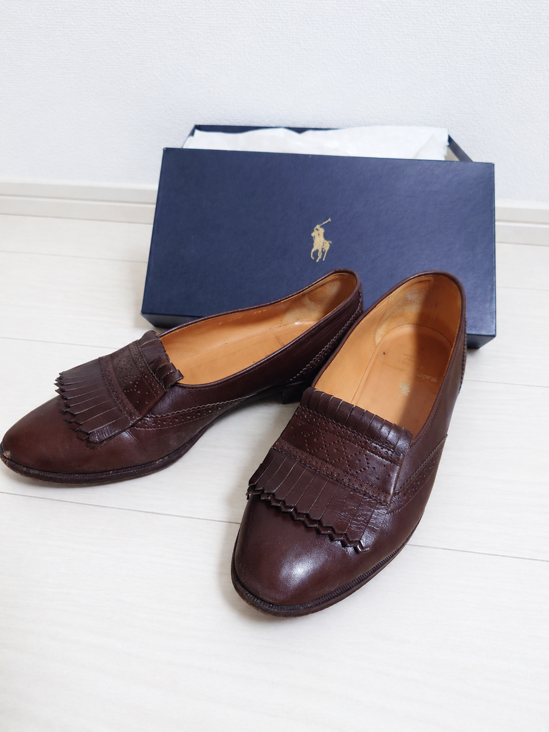 Ralph Lauren ブラウン ローファー フリンジ 本革 1967