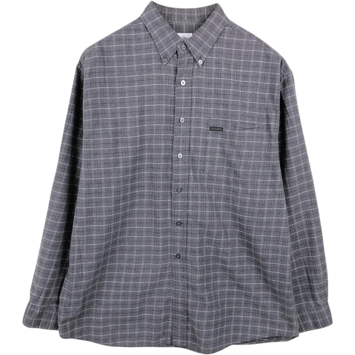 古着 カルバンクライン Calvin klein JEANS 長袖 ボタンダウンチェックシャツ メンズL相当/eaa662905