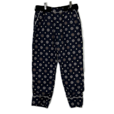 サカイ 21-02538M 総柄 ベロア切替イージーパンツ 3