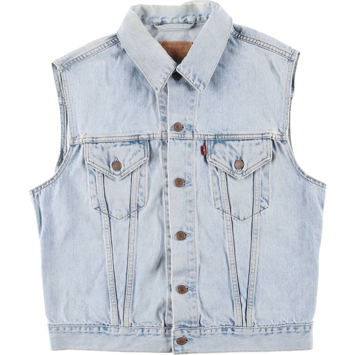 古着 90年代 リーバイス Levi's 70401-0283 デニムベスト メンズXL相当 ヴィンテージ/eaa602719