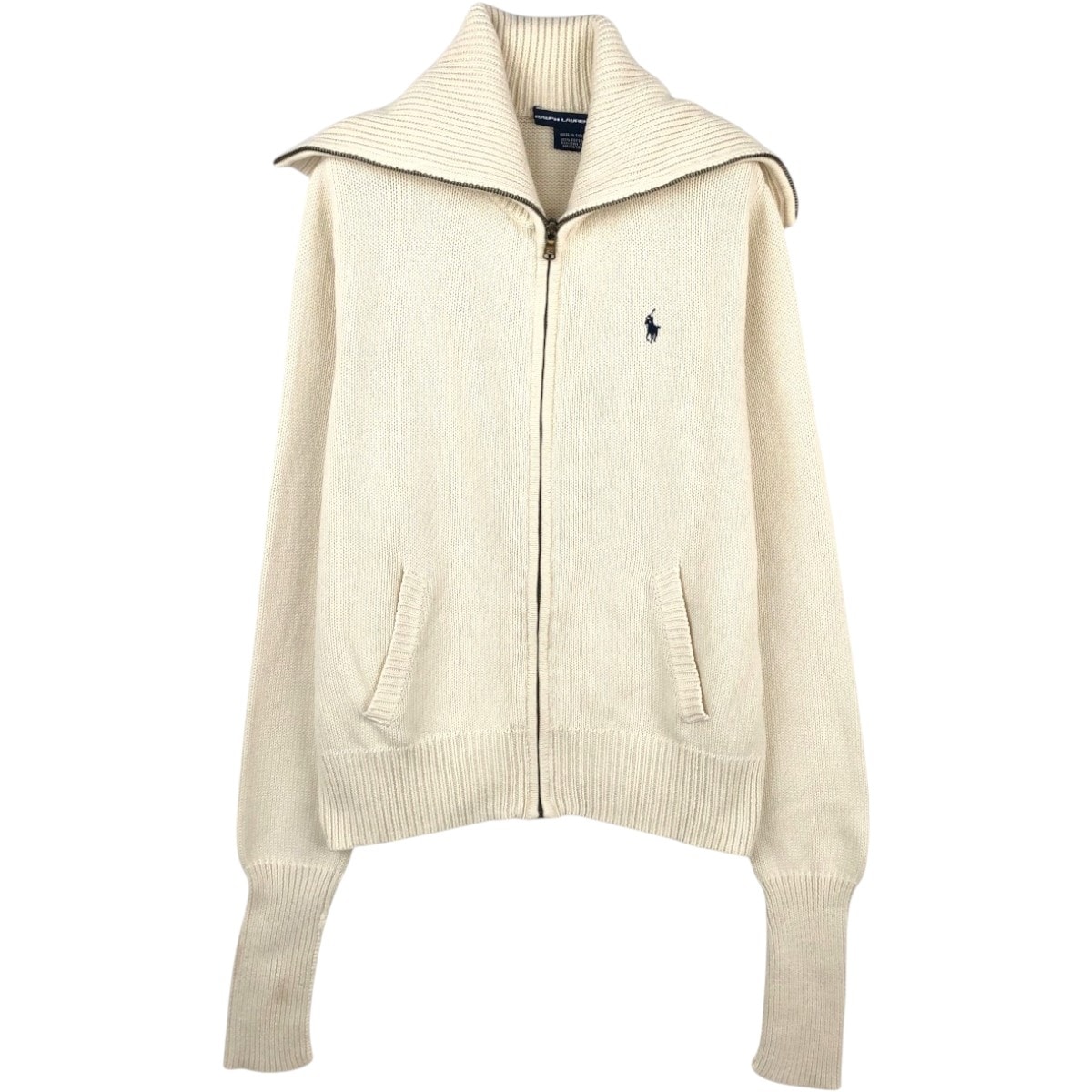 古着 ラルフローレン Ralph Lauren RALPH LAUREN SPORT コットンニットフルジップセーター レディースXL相当/eaa679863