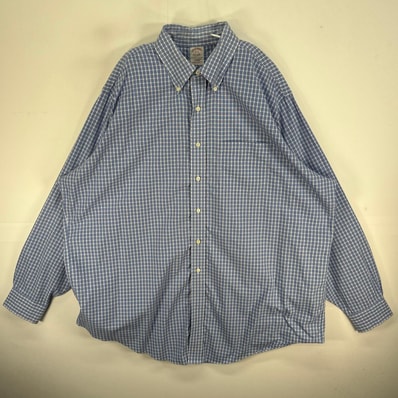 古着 ブルックスブラザーズ Brooks Brothers 長袖シャツ 胸ポケ ボタンダウン TRADITIONAL FIT 2XL ブルー系 チェック メンズ