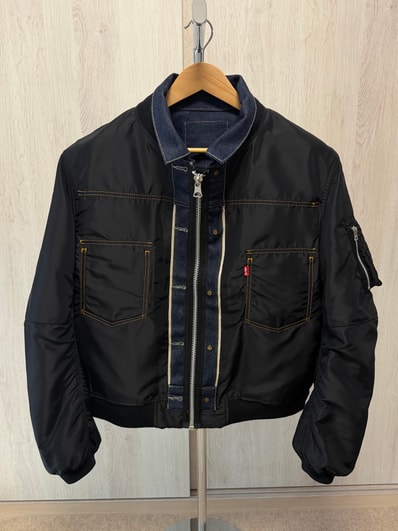 sacai x Levi's Men's Denim x Nylon Twill Reversible Blouson "Indigo/Black"