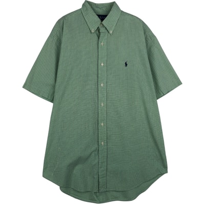 古着 ラルフローレン Ralph Lauren POLO RALPH LAUREN BLAKE 半袖 ボタンダウン チェックシャツ メンズM相当/eaa641126