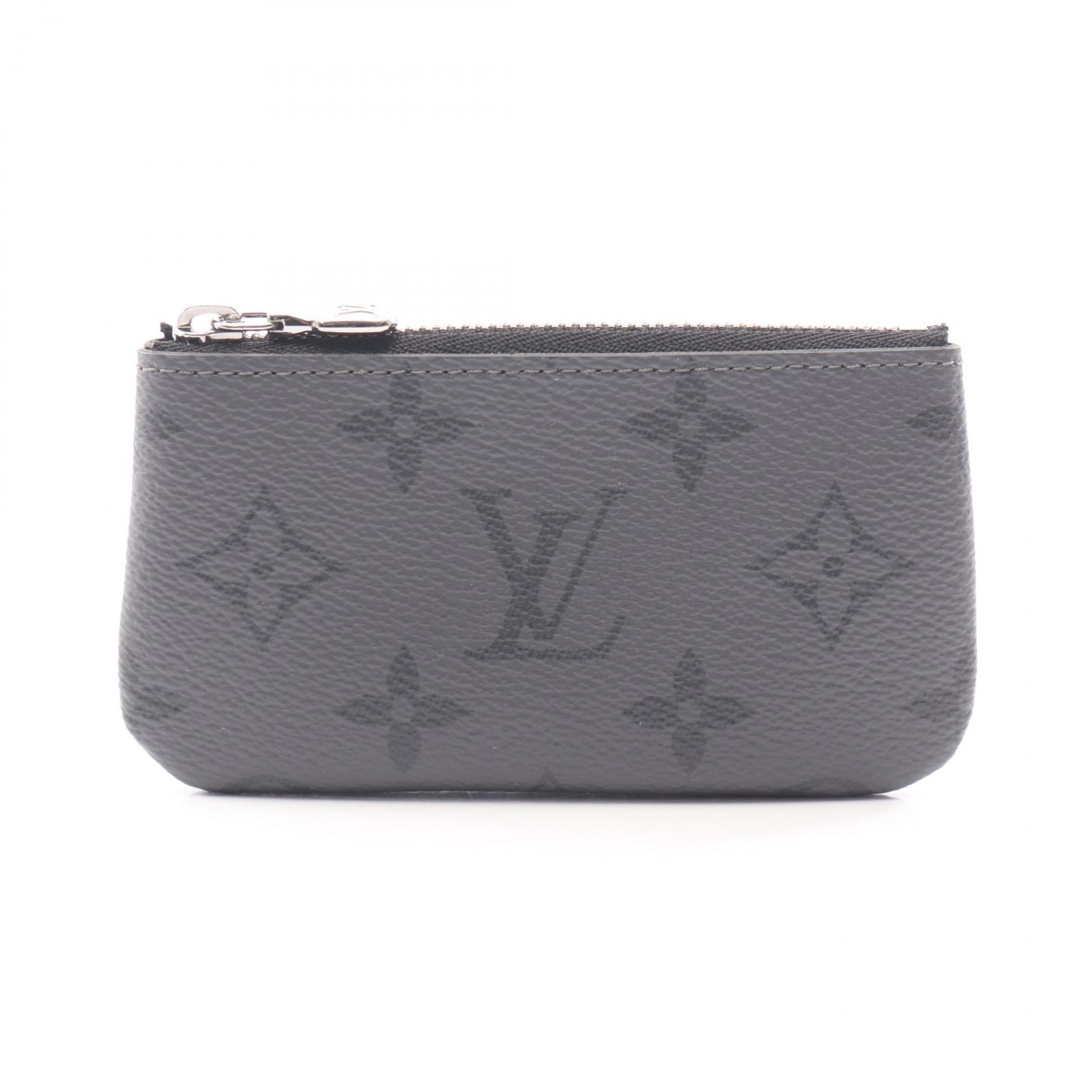 ルイ・ヴィトン LOUIS VUITTON ポシェット クレ モノグラムエクリプスリバース キーリング付き コインケース 財布 PVC グレー メンズ グレー系 / ブラック系 M80905 【中古】