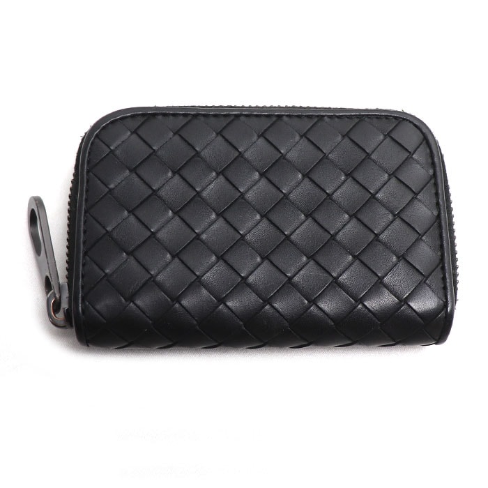 BOTTEGAVENETA ボッテガヴェネタ イントレチャート コインケース ブラック 473010 ユニセックス【中古】