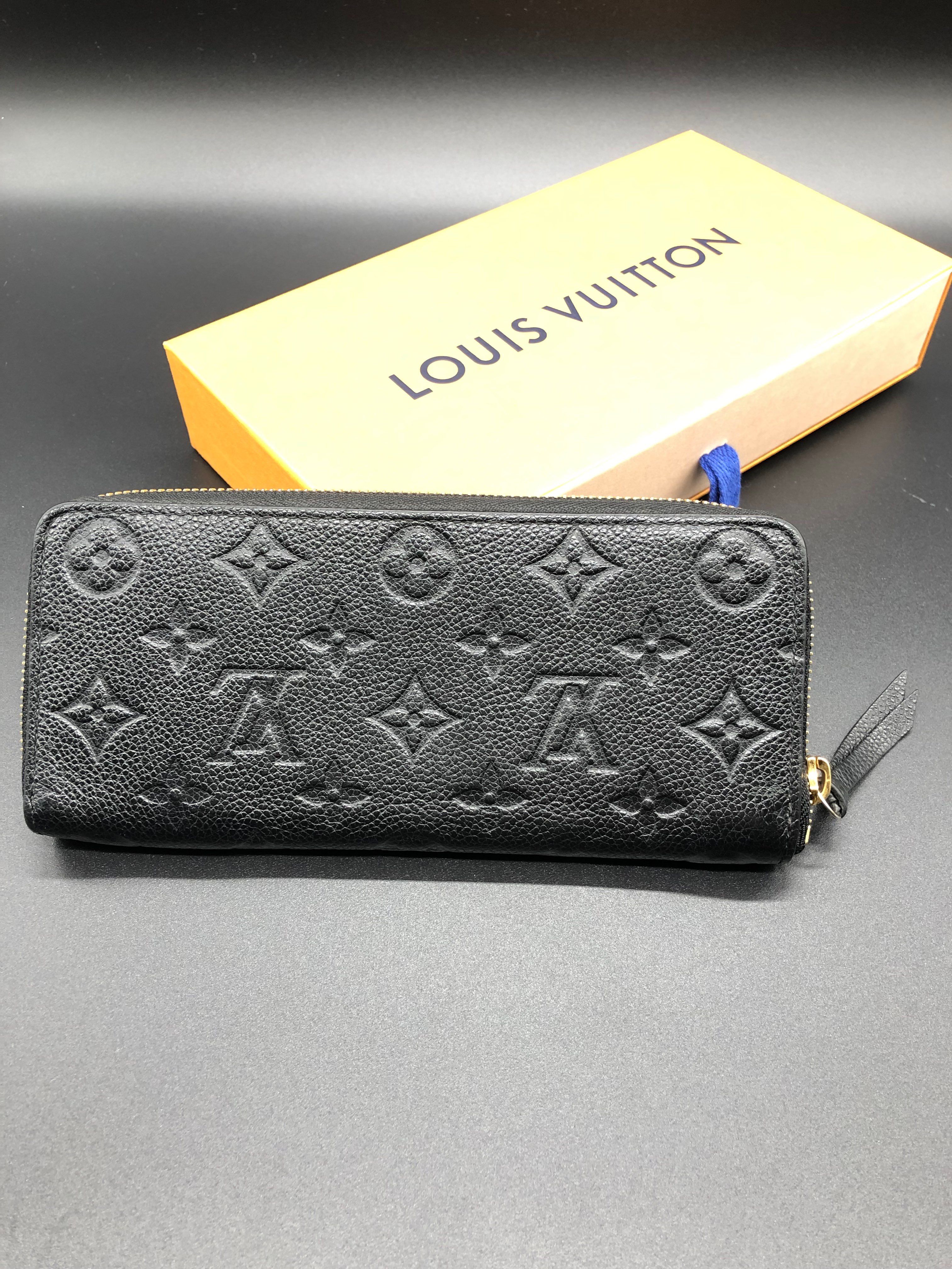 Louis Vuitton Monogram Empreinte Clemence Wallet "Noir"