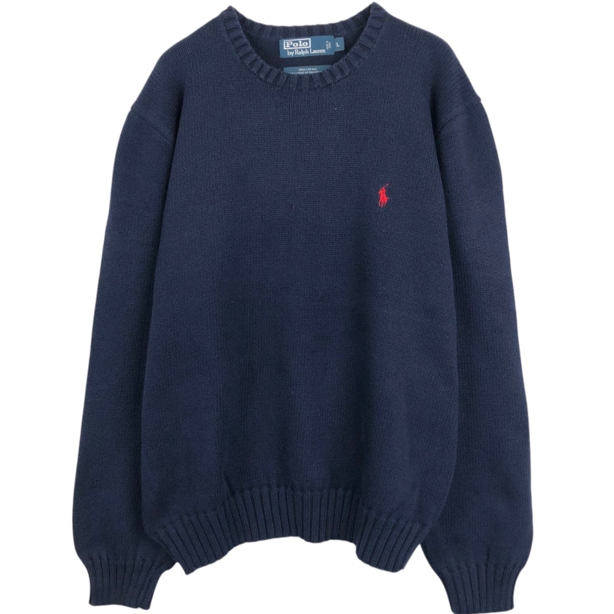 古着 ラルフローレン Ralph Lauren POLO by Ralph Lauren コットンニットセーター メンズL相当/eaa682355
