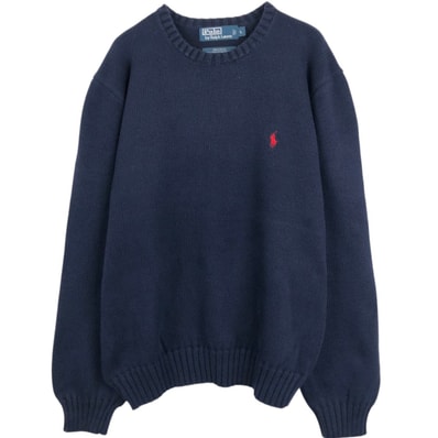 古着 ラルフローレン Ralph Lauren POLO by Ralph Lauren コットンニットセーター メンズL相当/eaa682355