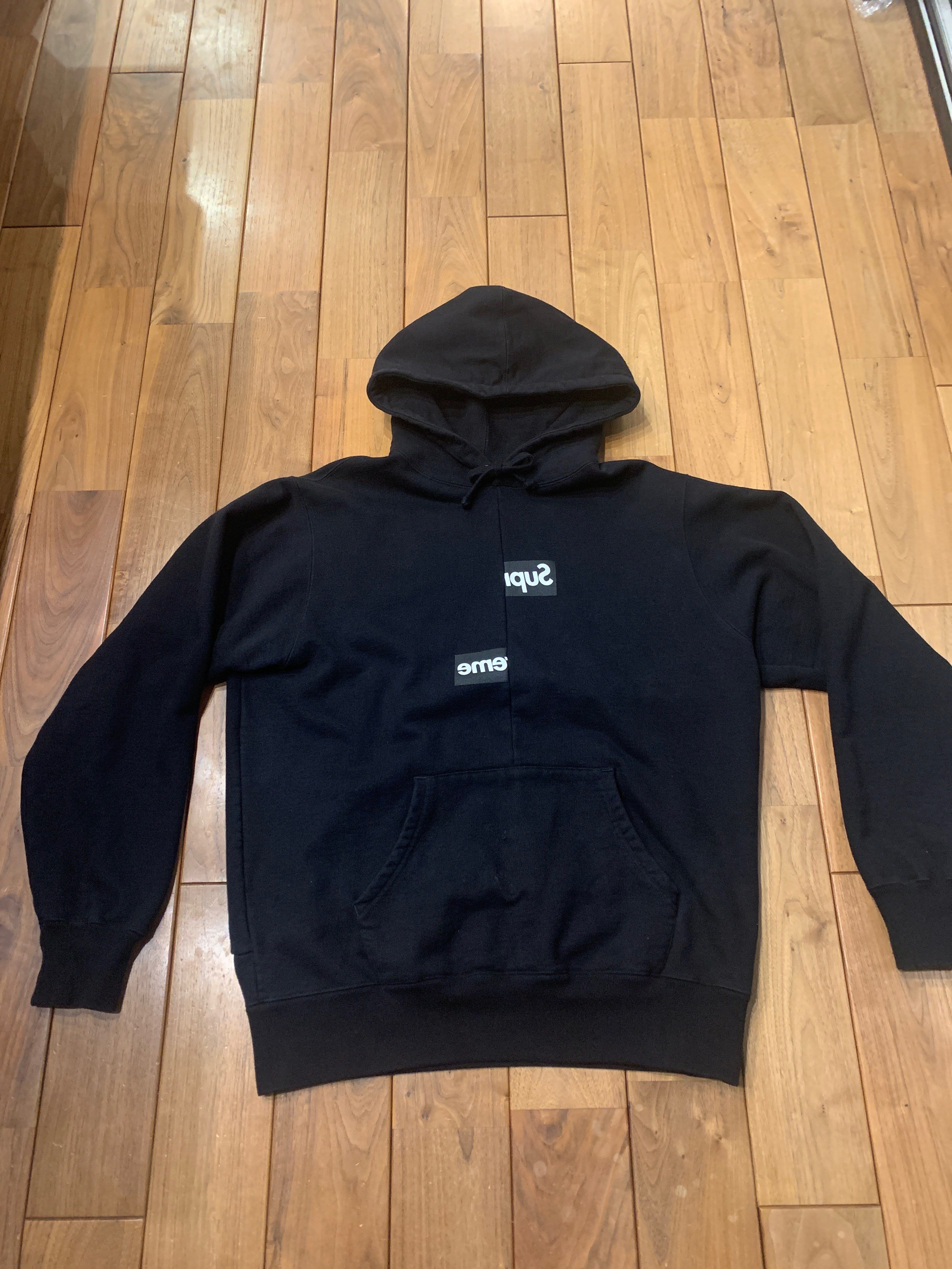 Supreme / Comme des Garçons SHIRT® Split Box Logo Hooded Sweatshirt "Black"