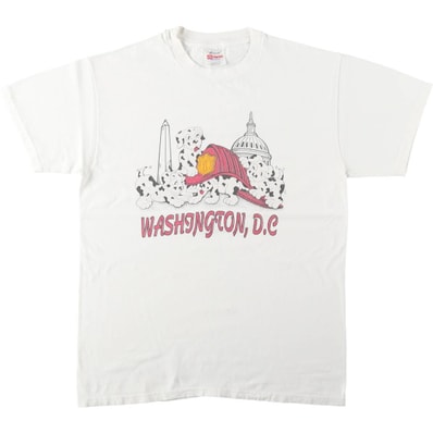 古着 90年代 ヘインズ Hanes STEDMAN ステッドマン 犬柄 プリントTシャツ メンズM相当 ヴィンテージ/eaa642154