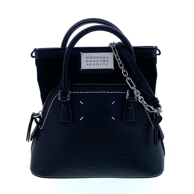 Maison Margiela メゾン マルジェラ 5AC マイクロ 2WAYバッグ ハンドバッグ S56WG0081 レザー ブラック レディース【中古】
