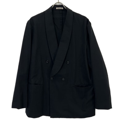オーラリー A21AJ01CW SUPER FINE WOOL COTTON TWILL ショールカラー ダブルジャケット 4
