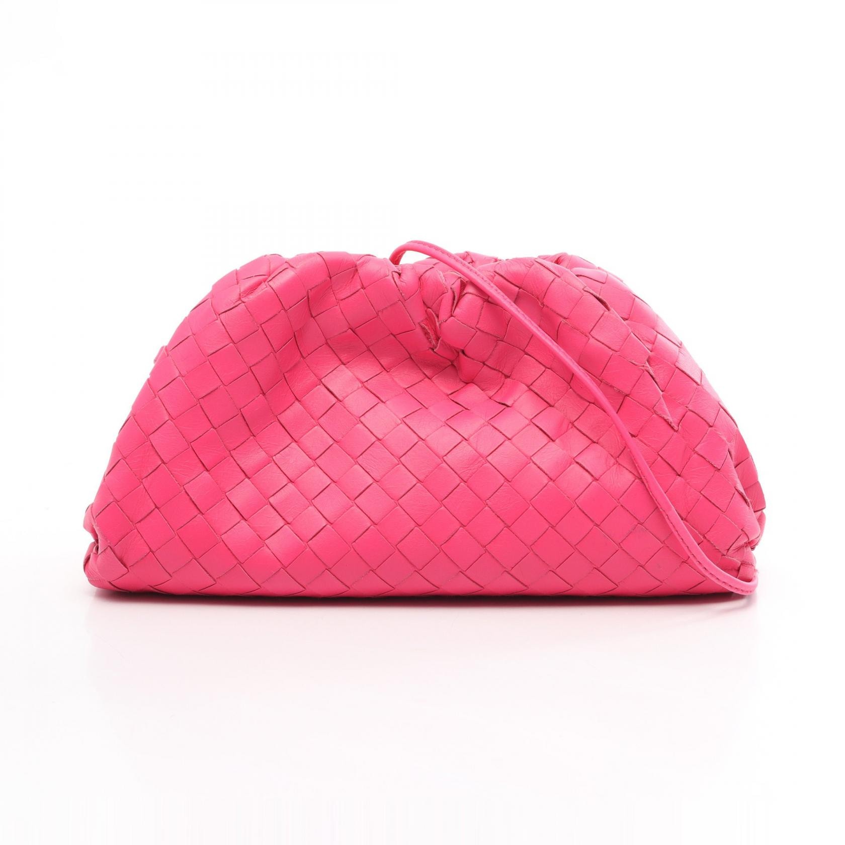 ボッテガヴェネタ BOTTEGA VENETA ミニ ザ ポーチ ショルダーバッグ バッグ レザー レディース ピンク系 585852 【中古】