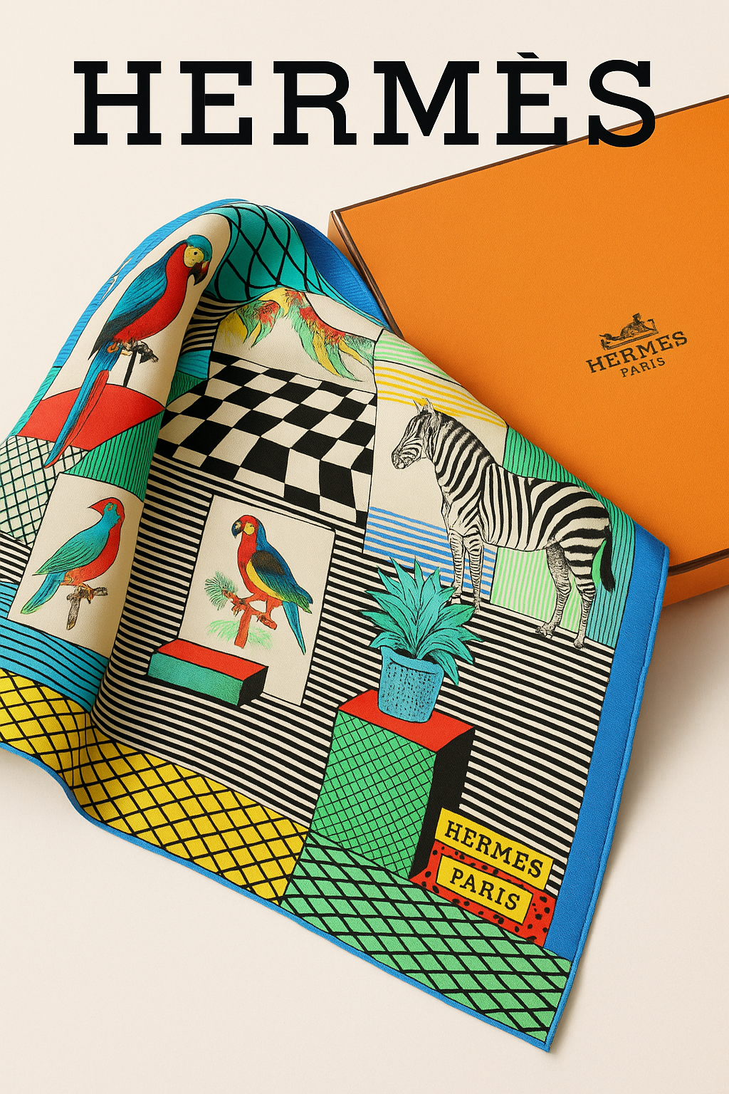 HERMÈS カレ90《Grand Théâtre Nouveau》スカーフ(新品未使用・箱付)