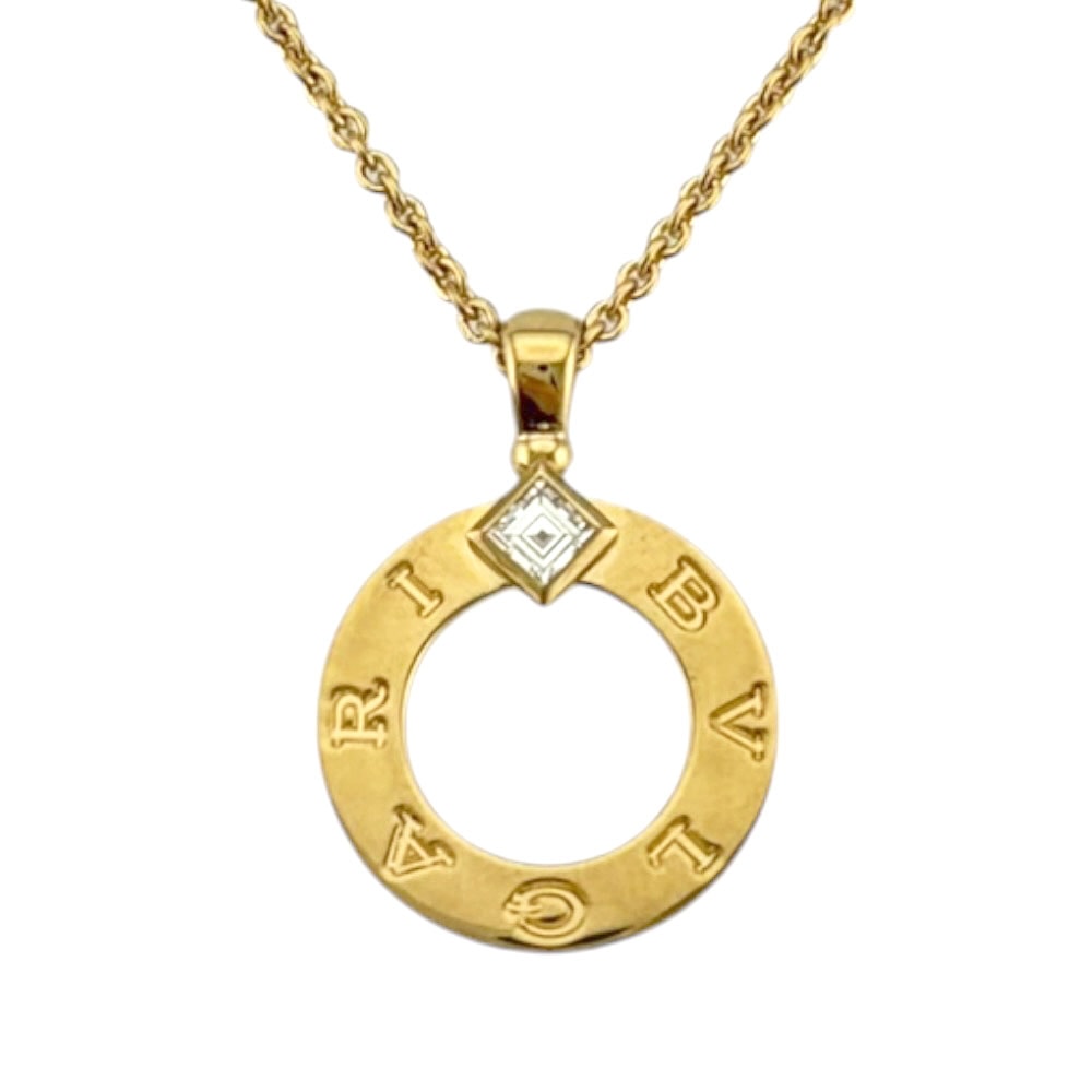 ブルガリ ブルガリブルガリ ネックレス 18金 K18イエローゴールド ダイヤモンド レディース BVLGARI  中古