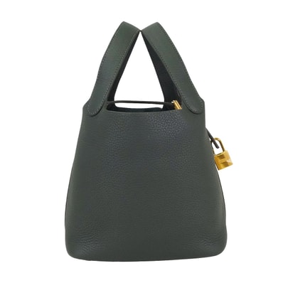 HERMES エルメス ハンドバッグ ピコタンロック 18 PM ヴェールマングローブ トリヨンクレマンス ゴールド金具 K刻印 新品
