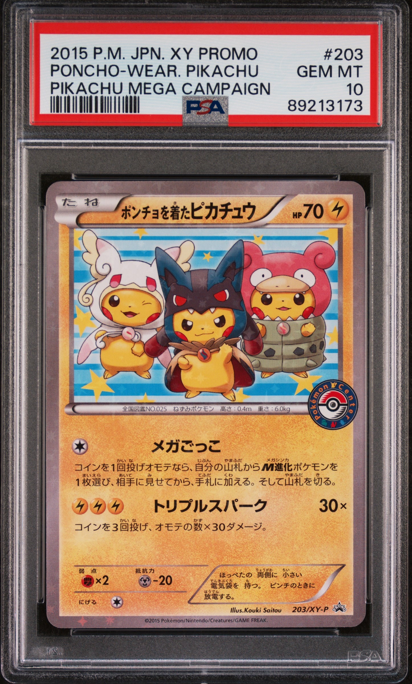 ポンチョを着たピカチュウ: プロモ (ポンチョピカチュウ) [XY-P 203/XY-P](プロモーションカード「XY-P」)