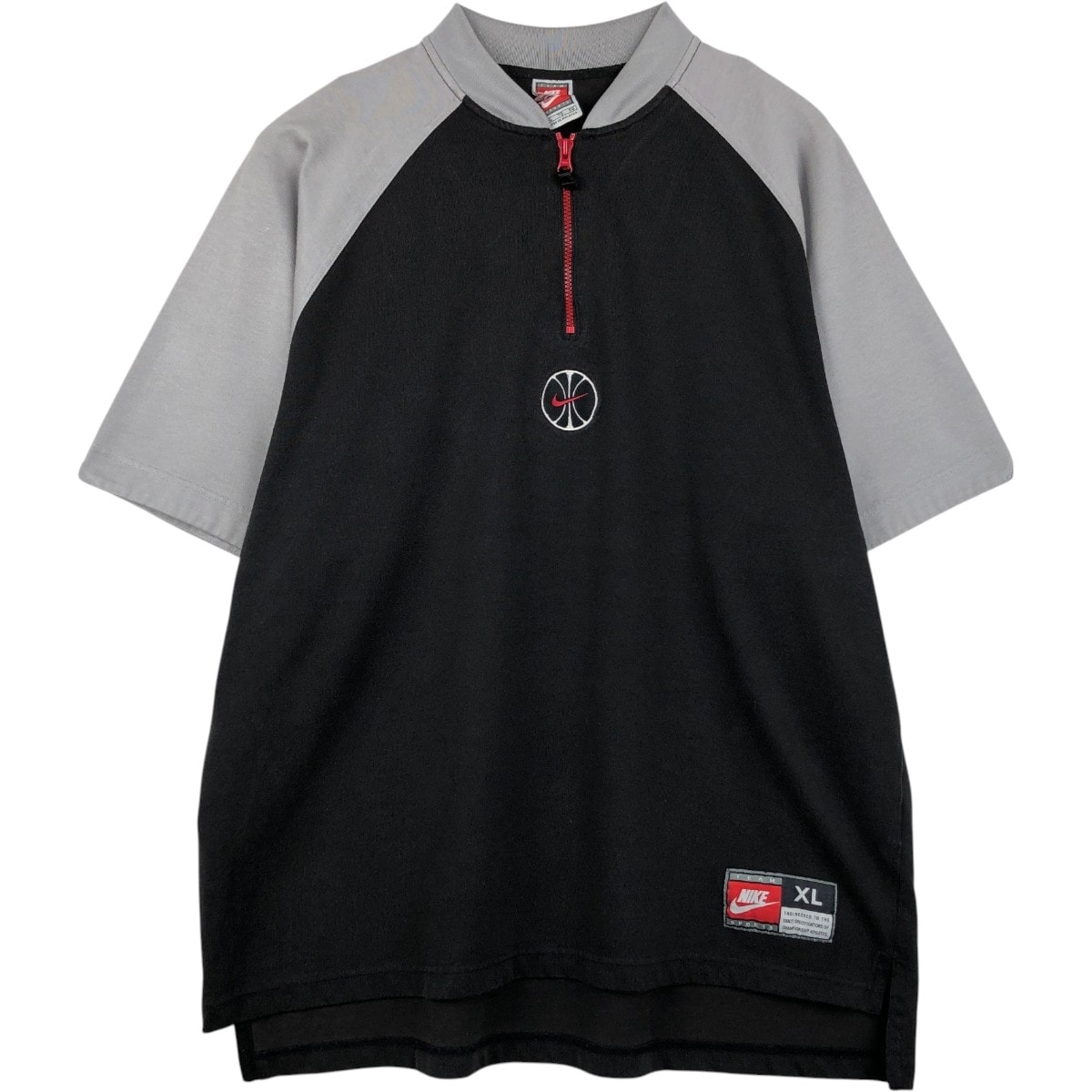 古着 90年代 ナイキ NIKE TEAM ハーフジップ ツートン ロゴTシャツ メンズXL相当 ヴィンテージ/eaa653914