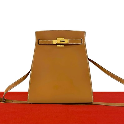 HERMES エルメス ケリー スポーツ MM ボックスカーフ ショルダーバッグ ブラウン
74106