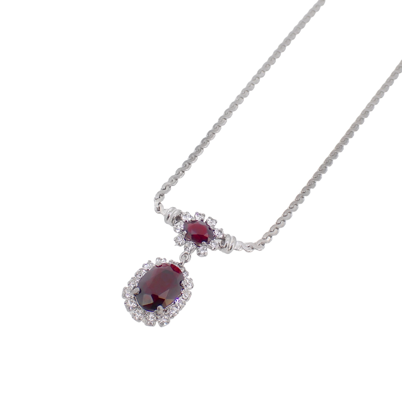 DIOR ディオール  カラーストーン ラインストーン レッド  レッド  レディース ネックレス