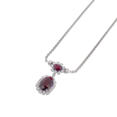 DIOR ディオール カラーストーン ラインストーン レッド レッド レディース ネックレス