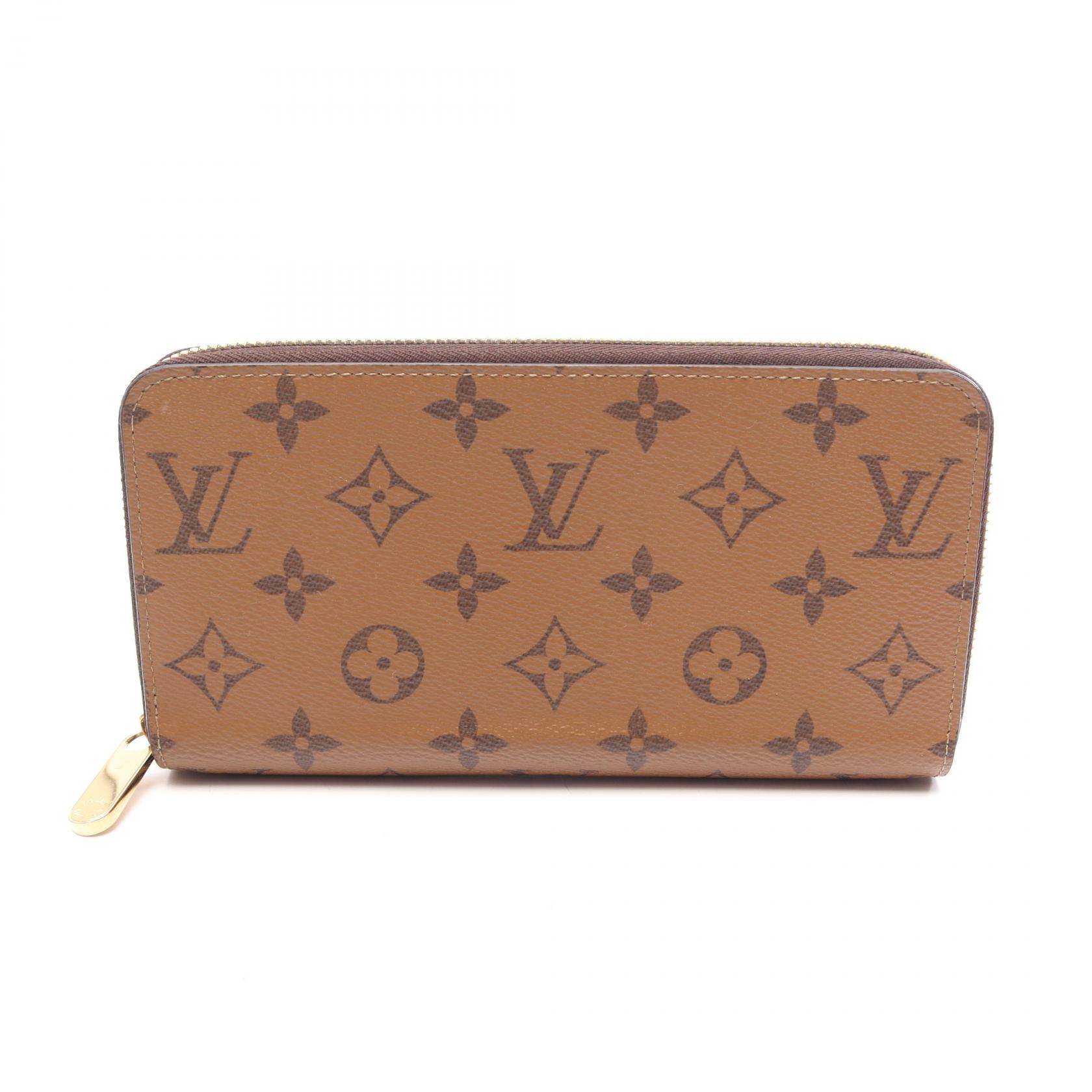 ルイ・ヴィトン LOUIS VUITTON ジッピーウォレット モノグラムリバース ラウンド長財布 財布 PVC レディース ブラウン系 M82444 【中古】