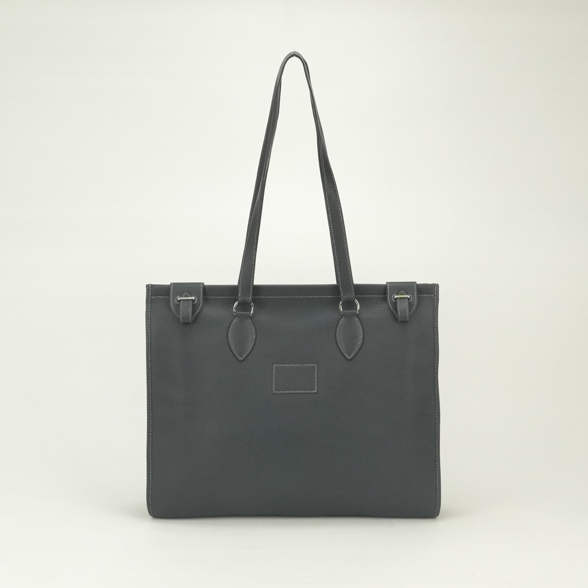 エルメス HERMES カバGM 40 バッグ ビジネスバッグ ブリーフケース ブッフル グラファイト Graphite グレー Gray シルバー金具 ハンドバッグ トートバッグ