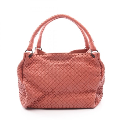 ボッテガヴェネタ BOTTEGA VENETA イントレチャート パラシュートバッグ トートバッグ バッグ レザー レディース ピンク系 222322 【中古】