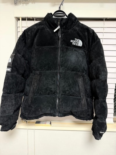 Supreme x The North Face Suede Nuptse Jacket "Black"
