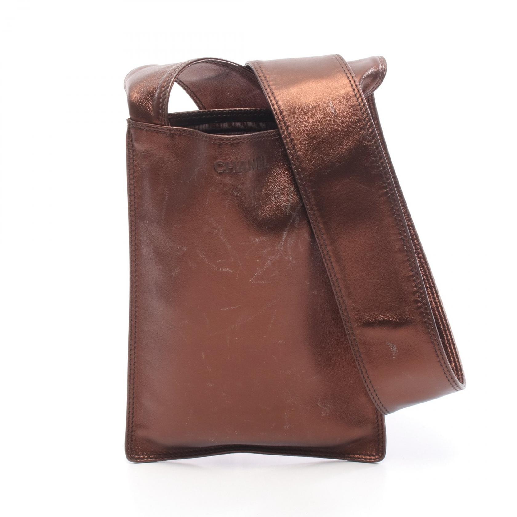 シャネル CHANEL ショルダーバッグ バッグ レザー レディース ブラウン系 【中古】