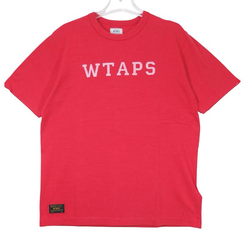 新品 WTAPS ダブルタップス 13SS DESIGN S/S/TEE.ECR 131ATDT-CSM14 デザイン ショートスリーブ クルーネック Tシャツ レッド カットソー 半袖 サイズL