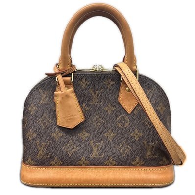 LOUIS VUITTON ルイヴィトン アルマBB モノグラム 2way ハンドバッグ ショルダーバッグ M53152 PVC レザー RFID確認済 ブラウン クロスボディ ポシェット ミニバッグ LV ヴィトン Bランク 中古 鑑定済