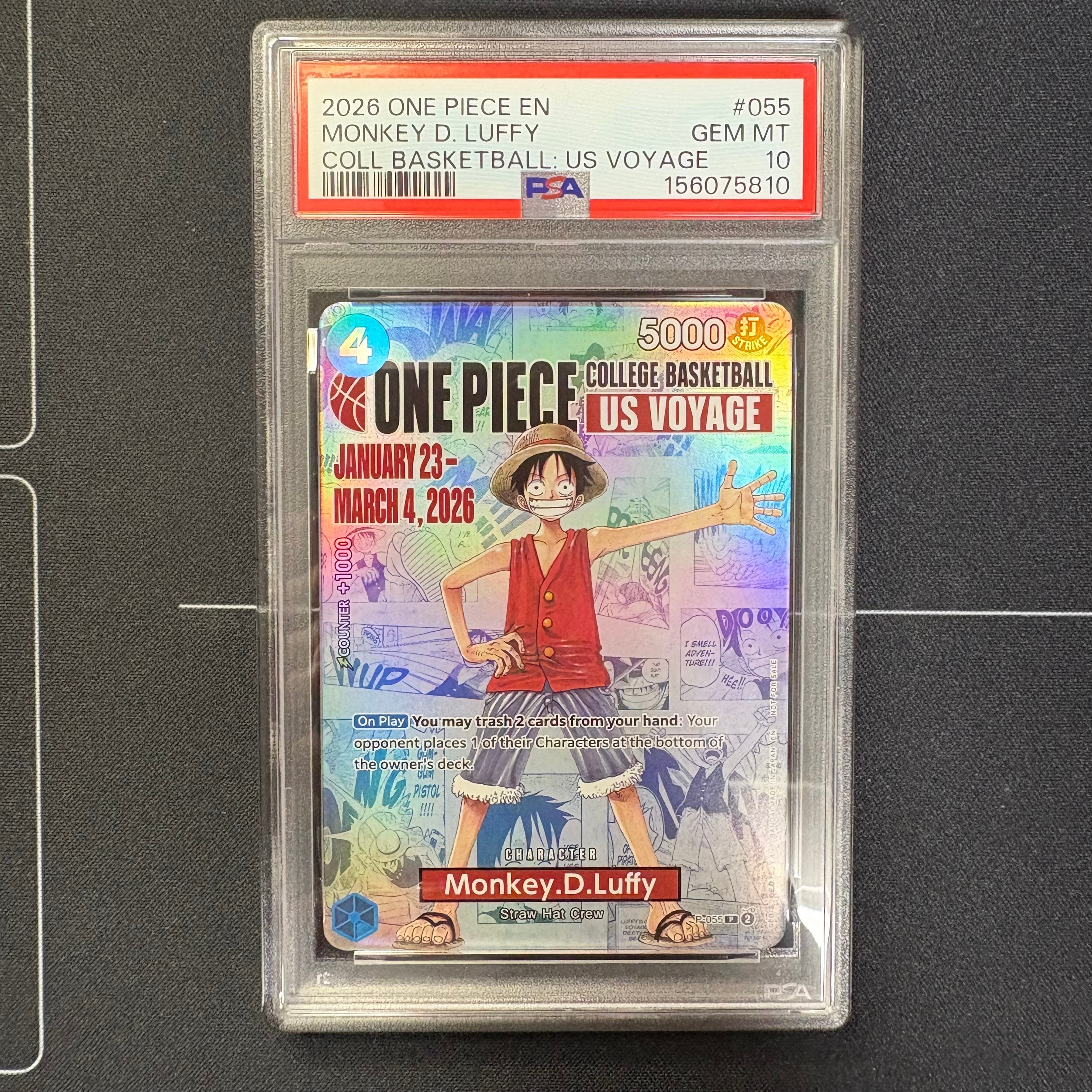 PSA10】モンキー・D・ルフィ：P (開封済) [P-055]【英語版