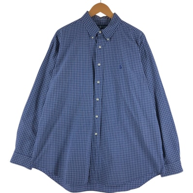 古着 ラルフローレン Ralph Lauren BLAKE 長袖 ボタンダウンチェックシャツ メンズXL相当/eaa533617