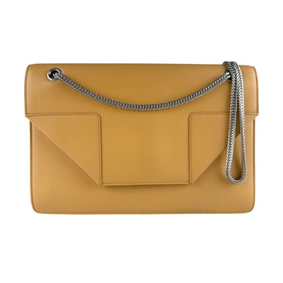サンローラン SAINT LAURENT ショルダーバッグ ベティ レザー/メタル ベージュ/シルバー レディース【中古】 z10249