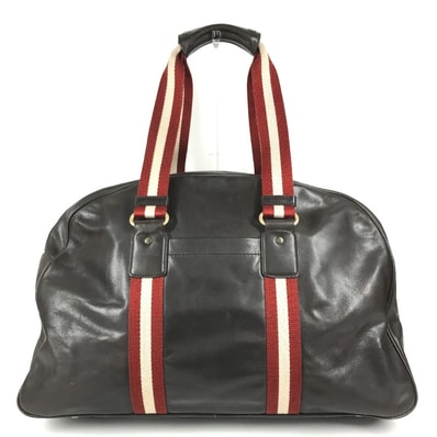 バリー BALLY ロゴ カバン トートバッグ 旅行バッグ トラベルバッグ 肩掛け ショルダーバッグ ボストンバッグ レザー ブラウン