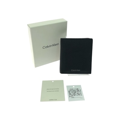 Calvin Klein カルバンクライン メンズ 二つ折り財布 エンボススリムバイフォールドウォレット 4D1063G ブラック