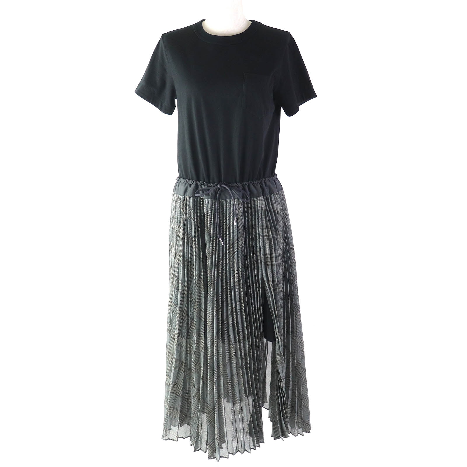 極美品 サカイ
 ワンピース ブラック グレー系 レディース 2 22-05992
