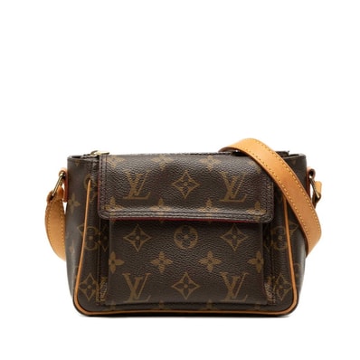 ルイ ヴィトン モノグラム ヴィバ シテPM 斜めかけ ショルダーバッグ M51165 ブラウン PVC レザー レディース LOUIS VUITTON 中古