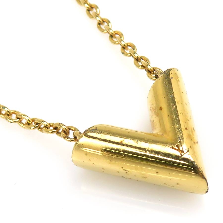 ルイ ヴィトン LOUIS VUITTON ネックレス エセンシャルV メタル ゴールド レディース M61083【中古】 h32160a