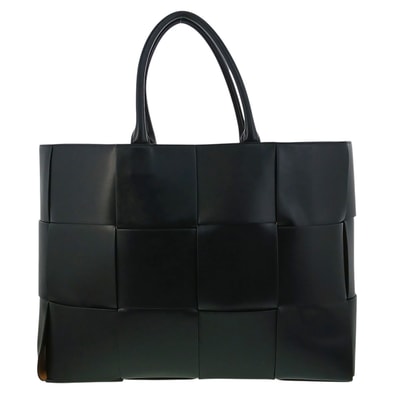 BOTTEGAVENETA ボッテガヴェネタ ラージ アルコ トートバッグ レザー ブラック メンズ【中古】