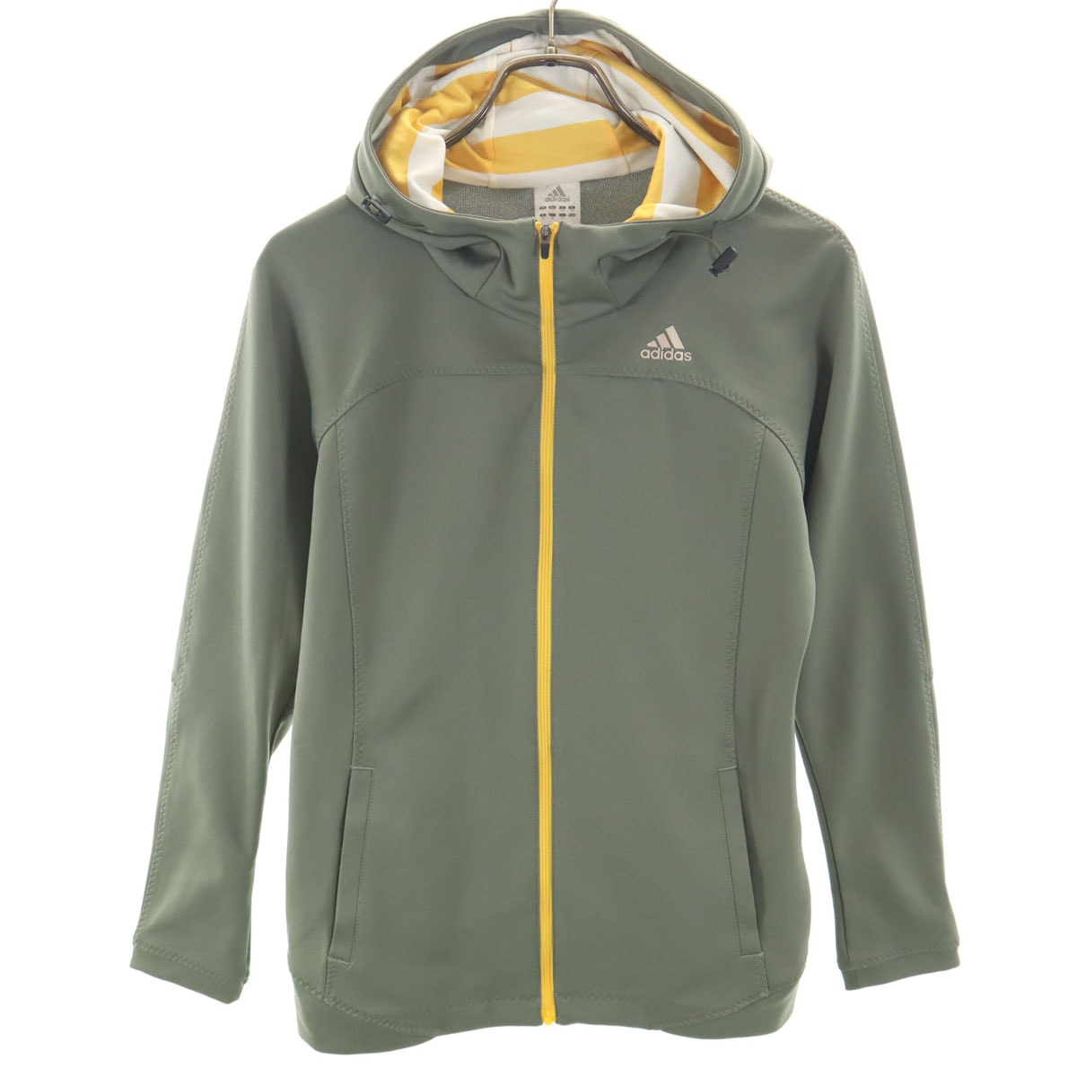 adidas アディダス ジップパーカー S オリーブ系 ジャージ