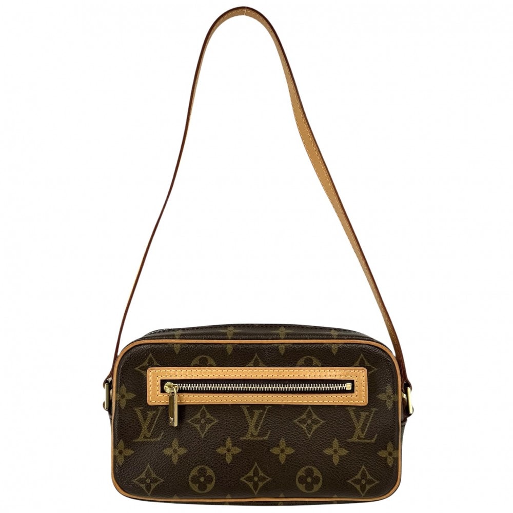 LOUIS VUITTON ルイヴィトン ショルダーバッグ モノグラム ポシェット・シテ 肩掛け M51183 ブラウン 茶 ゴールド金具 レディース【中古品】