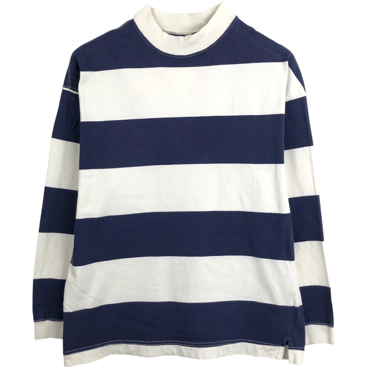 古着 90年代 ギャップ GAP オールドギャップ ボーダー柄 ハイネック ロングTシャツ ロンT USA製 メンズM相当 ヴィンテージ/eaa669429