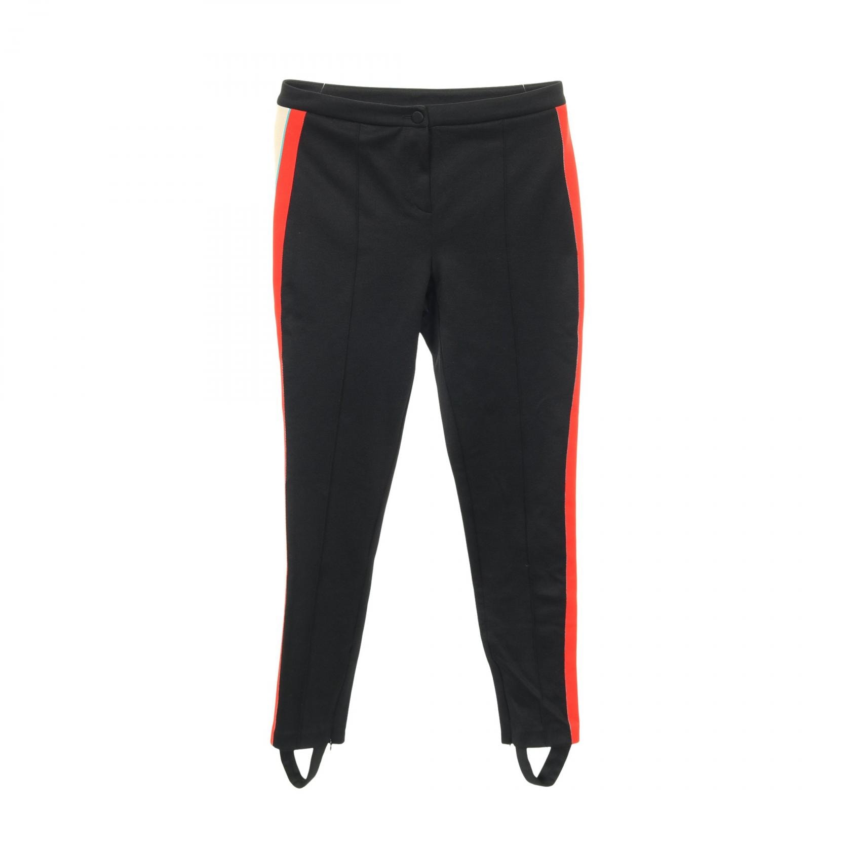 グッチ GUCCI ウェブライン パンツ 衣料品 ボトムス コットン ポリエステル レディース ブラック系 / レッド系 / ベージュ系 【中古】