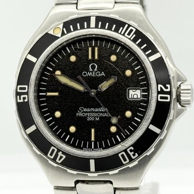 OMEGA オメガ SEAMASTER シーマスター プロフェッショナル 200M ブラック QZ メンズ プレボンド 訳あり品 腕時計 稼働品