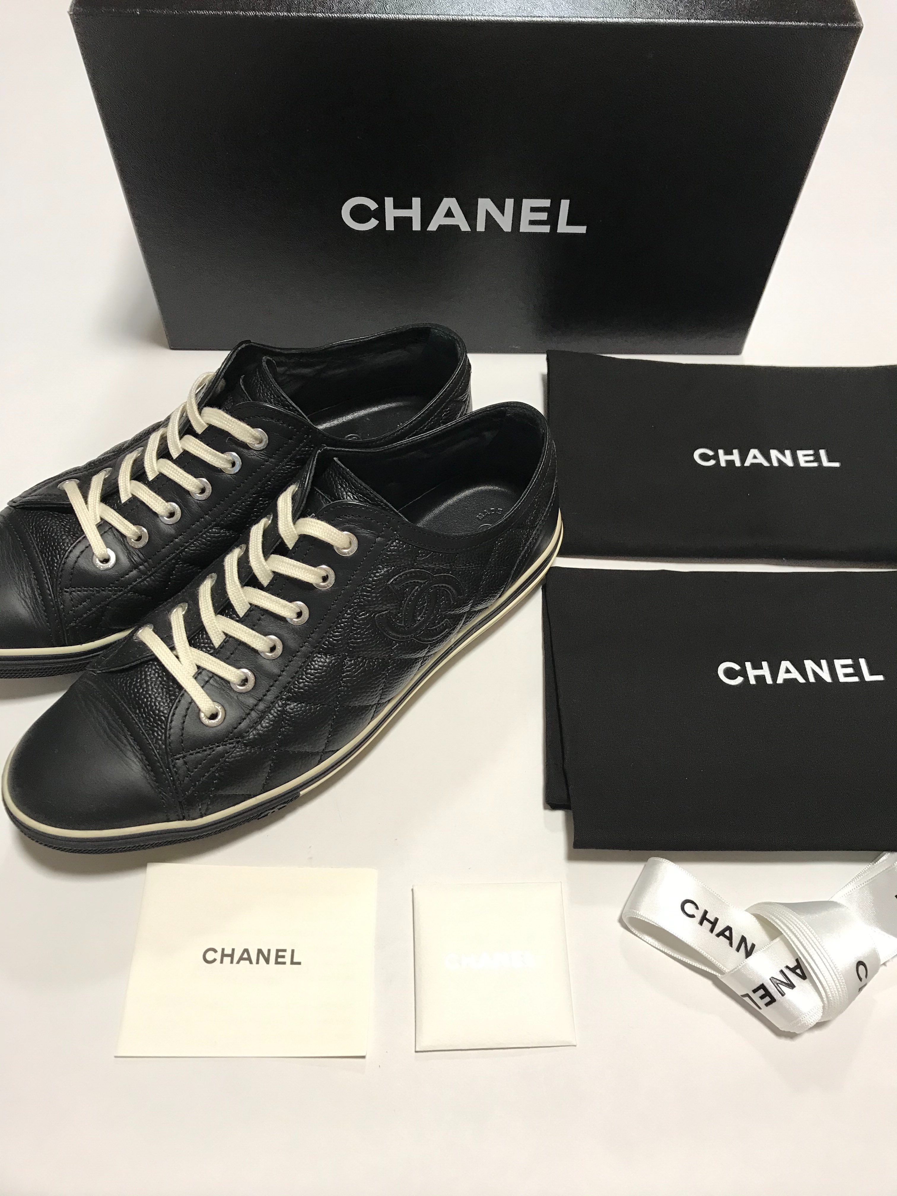 CHANEL・ココマーク  レザースニーカー