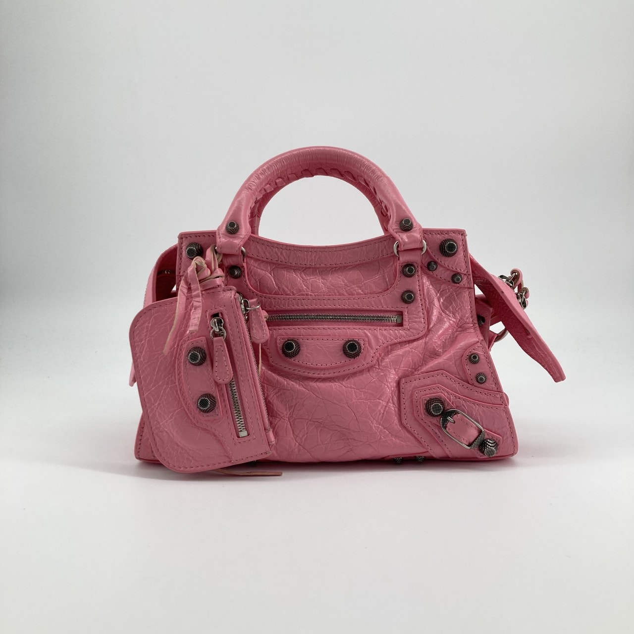 BALENCIAGA(バレンシアガ) ネオ カゴール XS 2WAY アリーナ ラムスキン 700940 ハンドバッグ ピンク