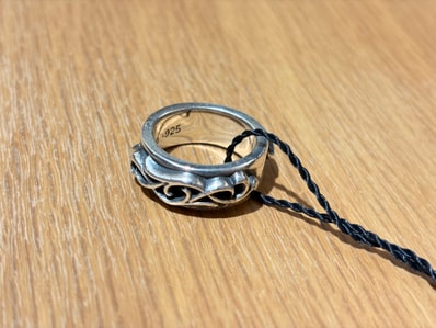 Chrome Hearts Double Vine Narrow Band Ring "Silver"